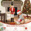 Casse-noisette de Noël 4 pi avec chapeau haut de forme et magnifique sceptre, uniforme et bottes pour la cour - noir et rouge-1522286466