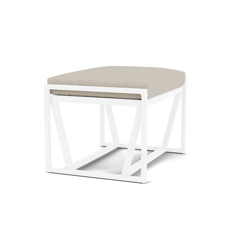 Summit Outdoor Ottoman, White, Fife Fog