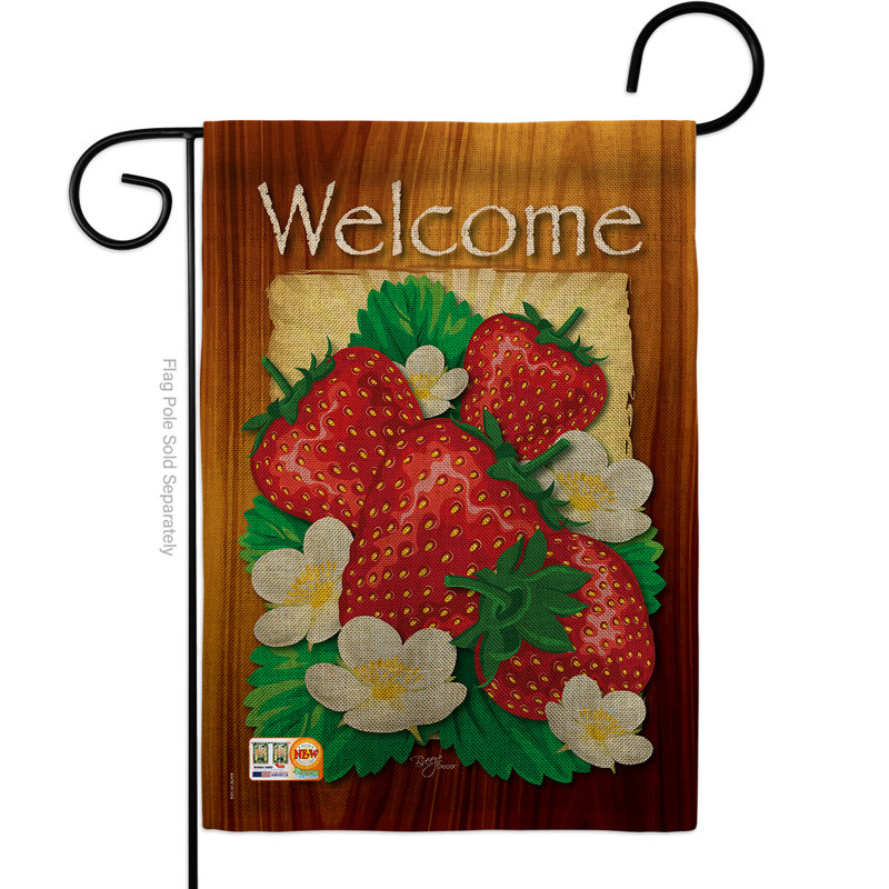 Frais de nourriture pour aliments à 2 côtés en toile jute 18,5 x 13 po drapeau de jardin