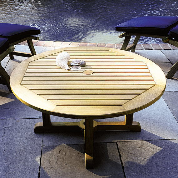 Essex Outdoor Round Teak Coffee Table