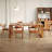 Burlywood Rectangular Solid Wood Dining Table-280977349