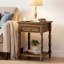 Ensemble de tables d'appoint avec pieds en bois massif