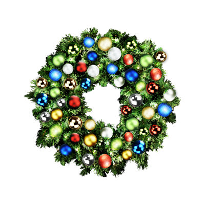 Faux Lighted 48'' Wreath