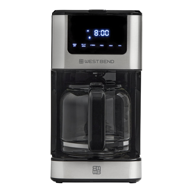 West Bend 12 Cup Hot And  Iced Coffee Maker, in Stainless Steel