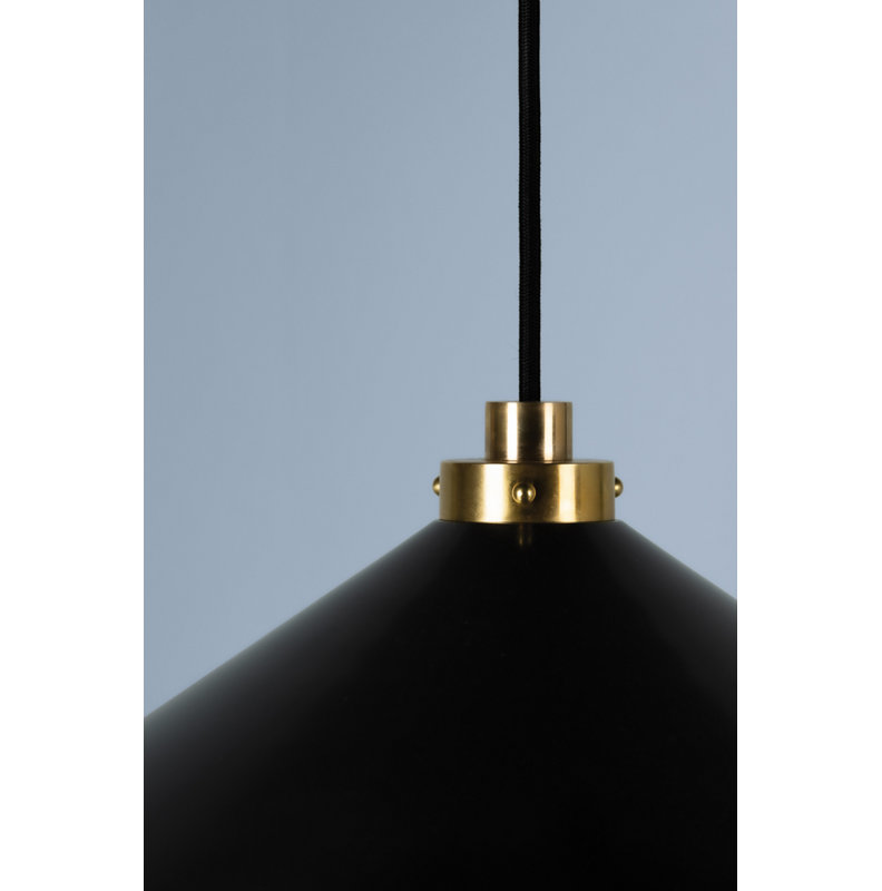 1 - Light Pendant, Aged Brass, Distressed Bronze, 6.5" H x 12" W x 12" D