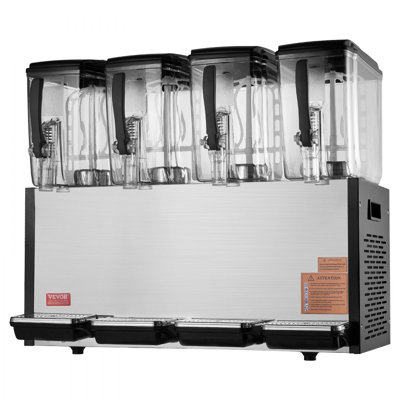 Commercial Beverage Dispenser 12L x 4 Tanks Cold Juice Ice Drink Dispenser