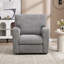 Chaise d'appoint pivotante rembourrée en chenille l 34 po Bralei-1650497985
