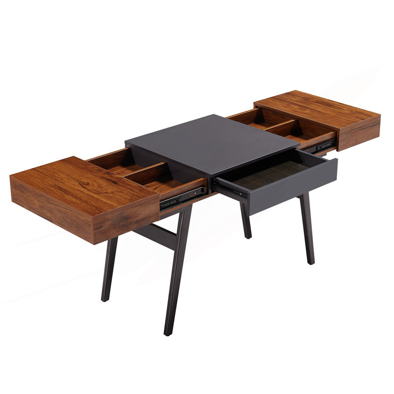 Bureau d'écriture - Tiroir frontal double et frontal