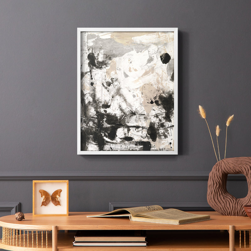 Disarray I Framed Print - Solid Wood, White, 28" H x 22" W