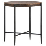 Casoria Mango Wood End Table, Antique Medium Brown