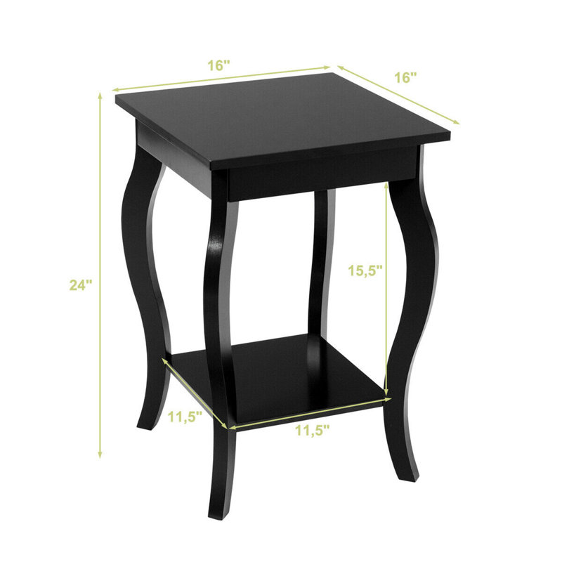 Table de bout avec rangement, Noir