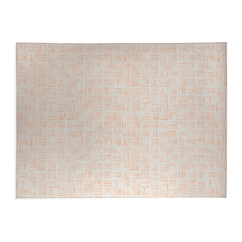 Tapis de cuisine anti-dérapant Lash, Rectangle 4pi x 6 pi, Pêche