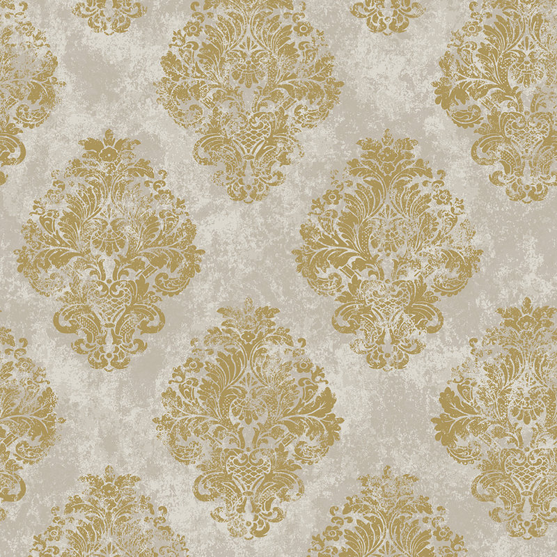 Lorenzo 10m x 53cm Textured Metallic Finish Paste the Wall Wallpaper Roll, Yellow Gold