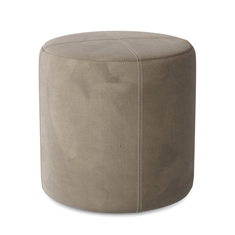 Porthleven Upholstered Ottoman, Bella Toast Performance Velvet