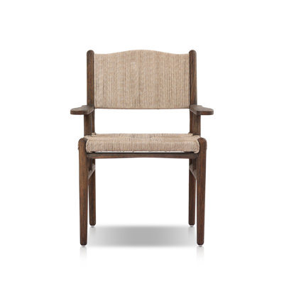 Fauteuil de salle à manger d'extérieur Abella - Teinture marron selle