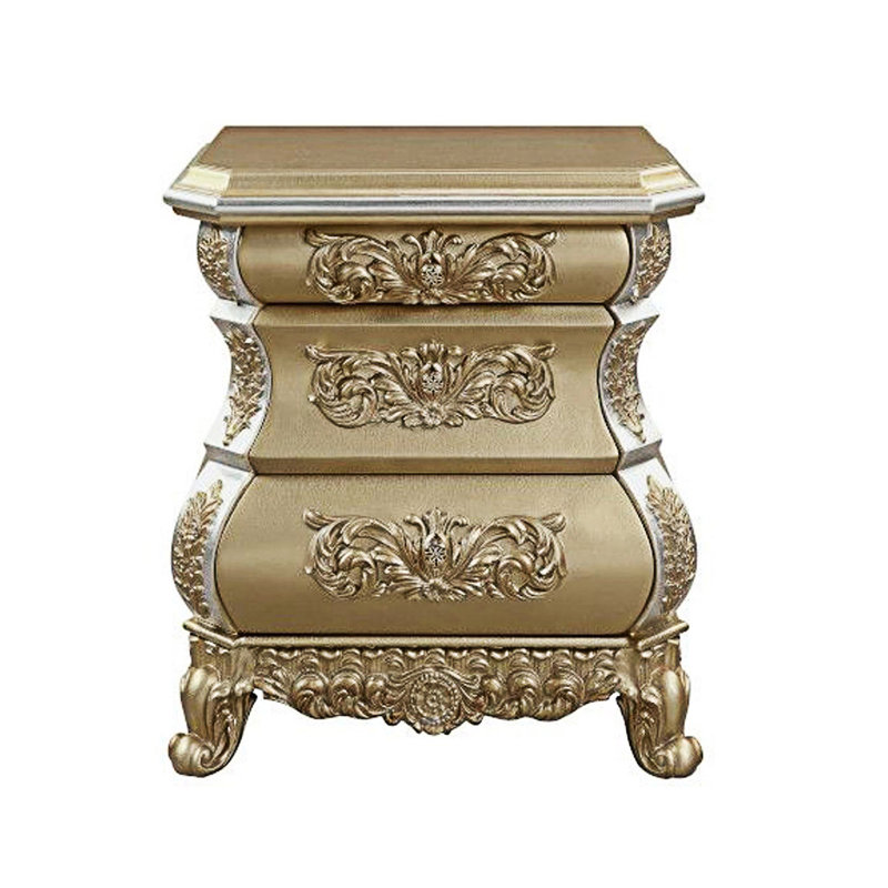 Table de chevet avec tiroirs