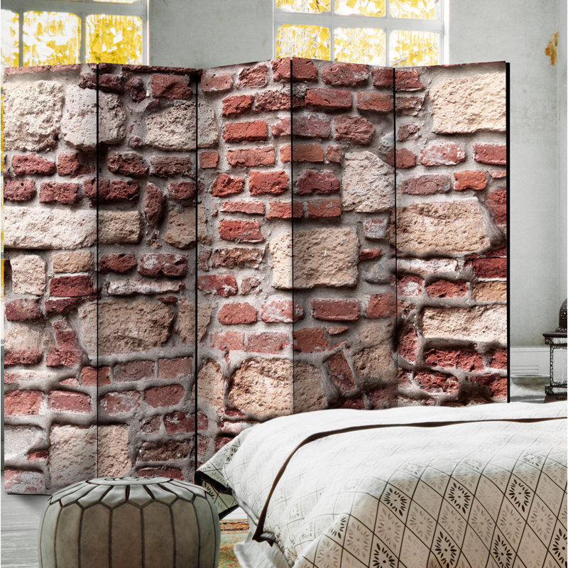 Jeffrey Solid Wood Folding Room Divider, 3