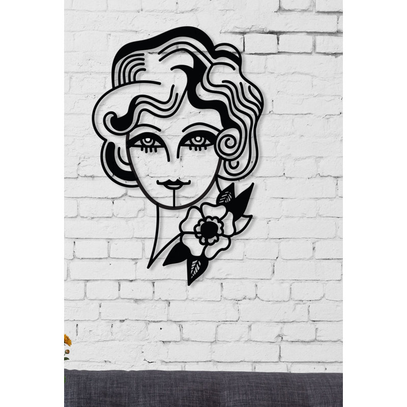 Woman in Flowers Wall Décor