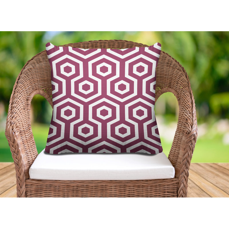 Housse et insert de coussin décoratif extérieur Hilton, 19 po x l 19 po, Prune