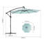 Parasol à énergie solaire 10 pi, énergie - patio à DEL à énergie solaire pour l'extérieur-232161576
