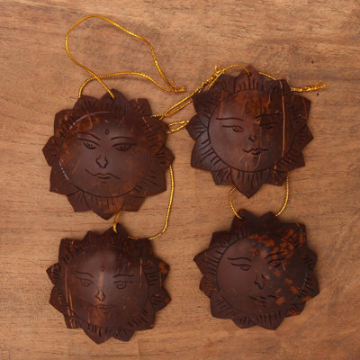 3'' Wood Hanging Figurine Ornament