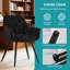 Velvet Upholstered Armrests Tufted Dining Chair with Wide Back 50cmH-753914228