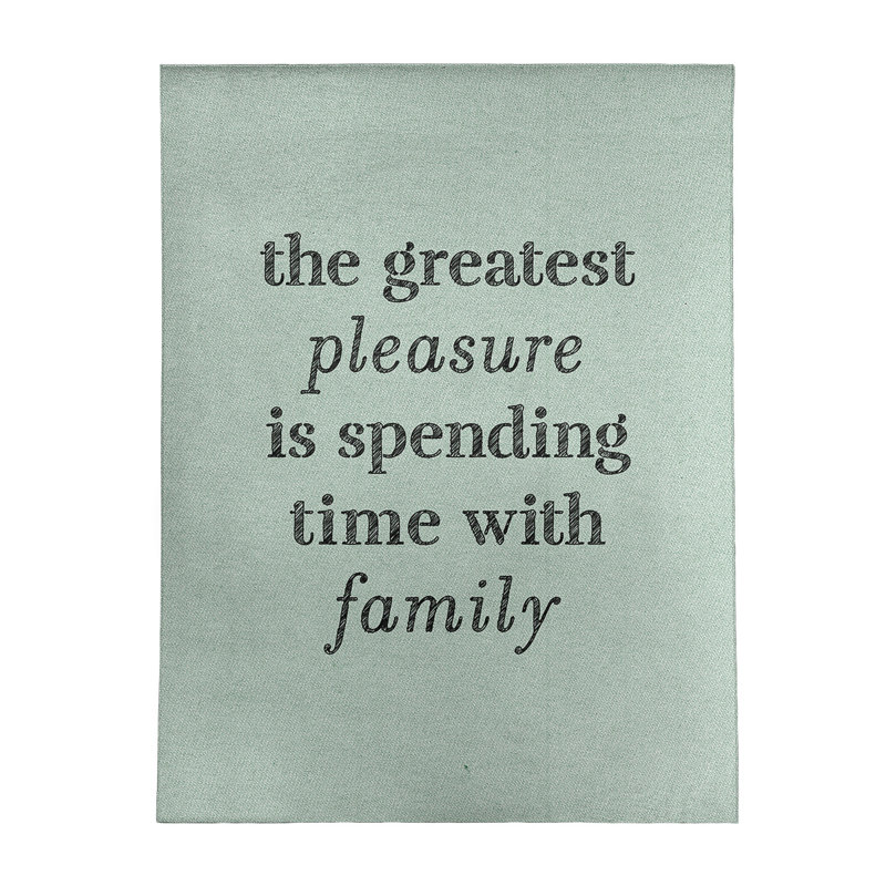 Tapis en chenille en polyester avec citation «Love & Family» Quotes, Rectangle 5 pi x 7 pi