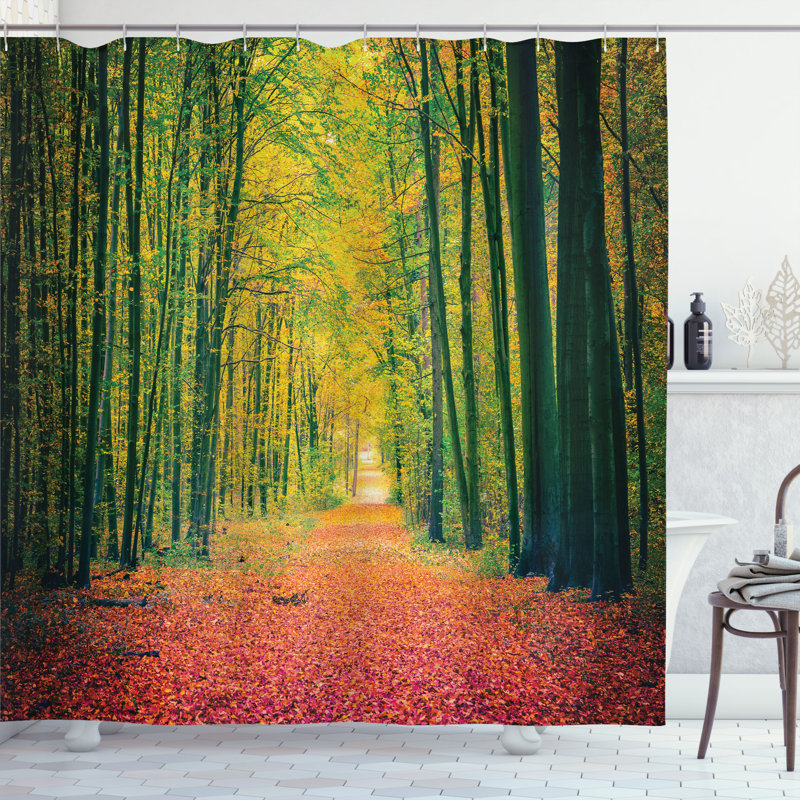 Shower Curtain with Hooks Included, 70" H x 69" W
