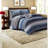 Premium Navy Comfort Bedding Set, Microfiber King Size, Modern Style