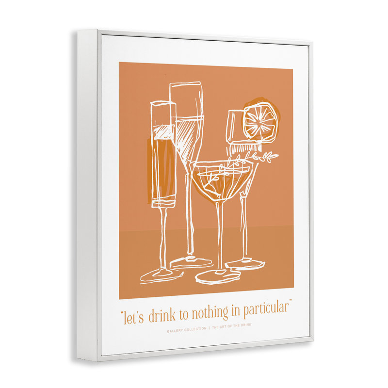 «Orange Drink Toast», estampe numérique giclée encadrée par Designed, H 14 po x l 11 po