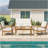 Acacia Classic Outdoor Coffee Table,Natural Finish