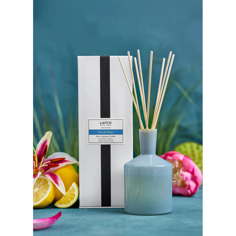 Reed Diffuser, Gray, Sea And Dune, 5.5" H x 3" W x 3" D