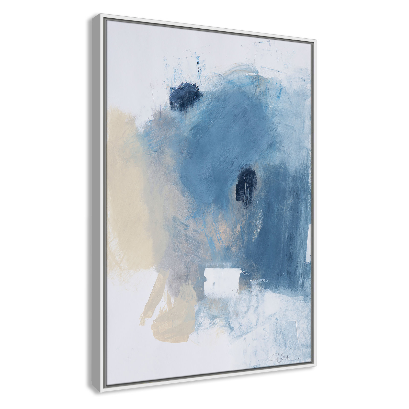 Coastal Carnival Collection "Coastal Carnival I" Print, White Floater Framed Canvas, No Mat, 37.5" H x 25.5" W x 2" D