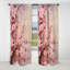 Cherry Blossoms - Collage rose foncé II - Rideau cerise - Rideau occultant à motif floral - 1 panneau-516133923
