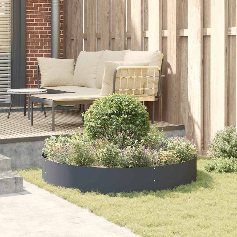Garden Planters 5 Pcs 20 Cm Steel, 20cmH x 120cmW x 120cmD, Anthracite