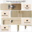 Armoire 70 "à 4 portes en rotin avec tablettes réglables 70"-2034182545