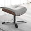 Fauteuil inclinable pivotant en cuir véritable de 31 po de largeur avec repose-pieds Dillon-114180345