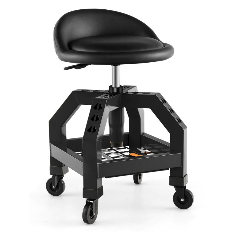 Adjustable Height Stool, Black