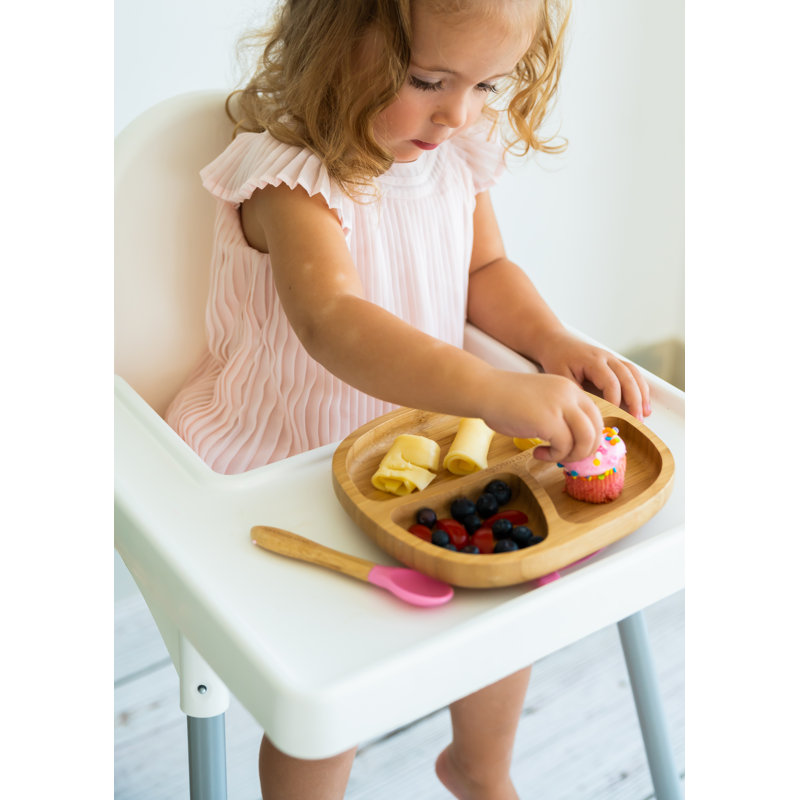 Bamboo Toddler Plate, Pink