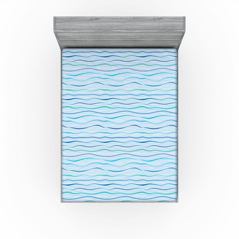 Drap-housse Ambesonne Ocean Waves, Drap-housse grand