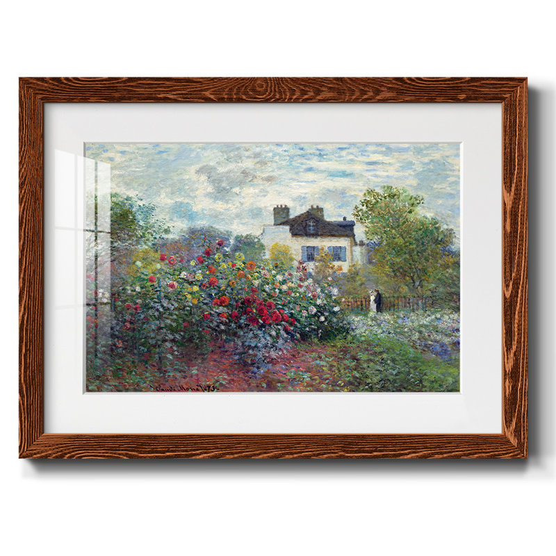 Le jardin de l'artiste à Argenteuil, reproduction d'art sur papier, Érable, H 14 po x l 20 po x P 1,5 po