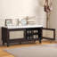 Banc de rangement de 43 po de large avec banc à coussins pour hall d'entrée-1138313397