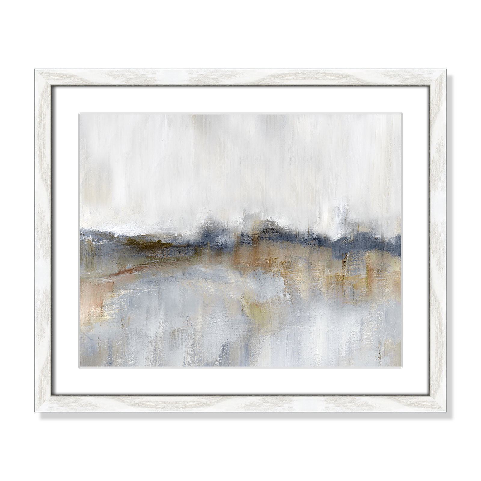 Autumnal Tide by Nan, 16" H x 19" W x 0.75" D, White Framed