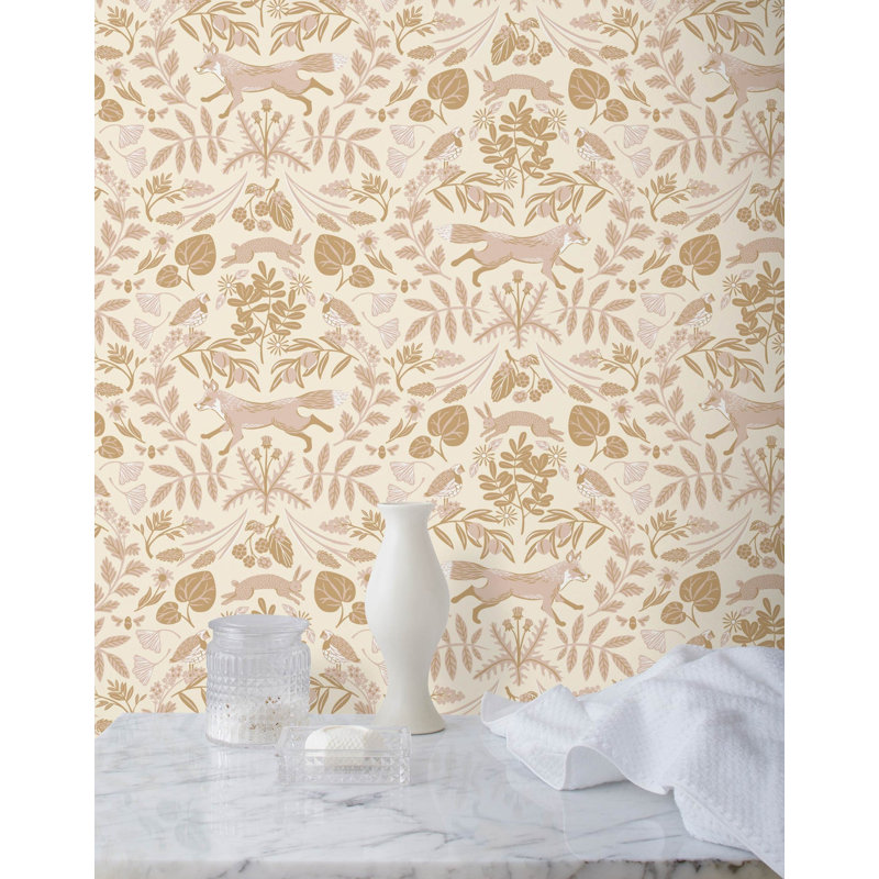 Piedmont Wallpaper | Traditional / Roll - 27" x 30', Blush