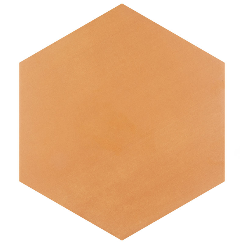 Horizon Hex 7-3/4" x 9"Porcelain Wall & Floor Tile, Orange