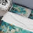 Teal Gold Abstract Fractal Mystic Mirage I - Fractals Duvet Cover Set - Microfiber Polyester-573303950