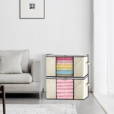 Fabric Storage Box Foldable Storage Bag Set