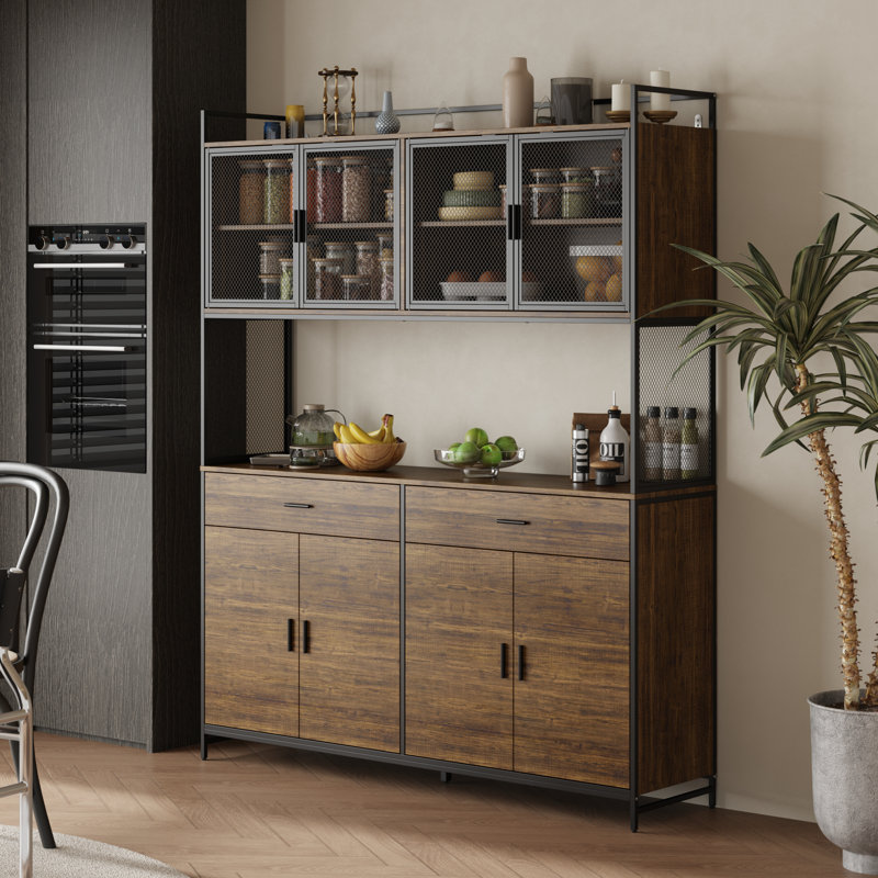 Rustic Black Metal Cabinet With Glass Doors Rustic Black Metal Cabinet With Glass Doors