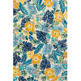 Schwanke Hand Knotted Floral Indoor / Outdoor Rug