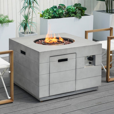 Table de foyer d'extérieur au propane H 23,8 po x l 34,5 po